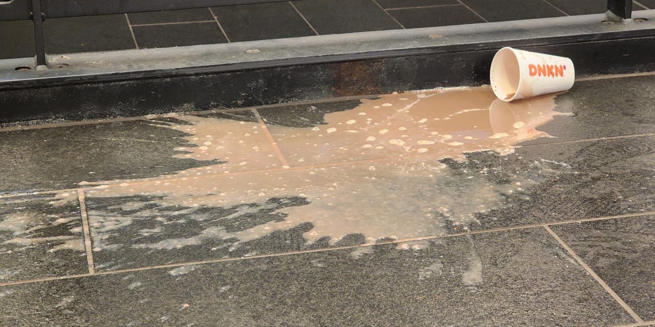Coffee Splat! Looks like vomit…